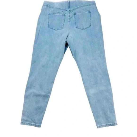 Soft Surroundings Stretch Light Wash Pull-On Blue Jeans Denim Jeggings Size XL - Picture 4 of 4